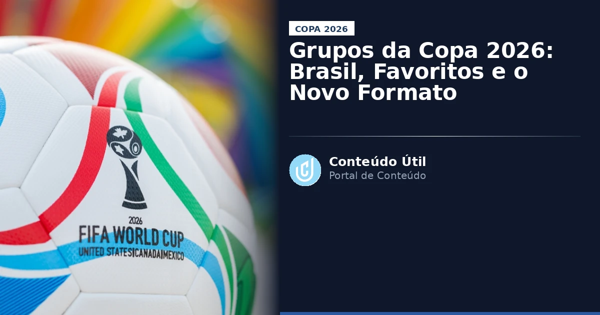 Grupos da Copa 2026: Brasil, Favoritos e o Novo Formato | Conteúdo Útil