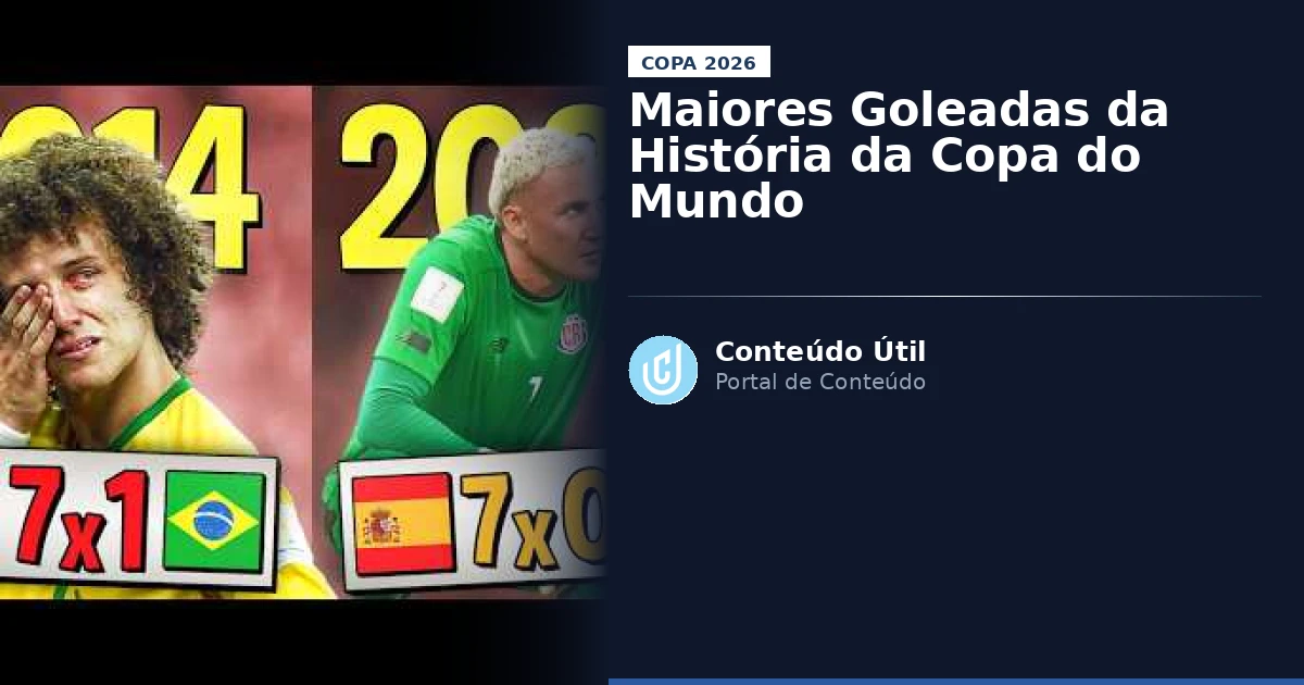 Maiores Goleadas da História da Copa do Mundo | Conteúdo Útil