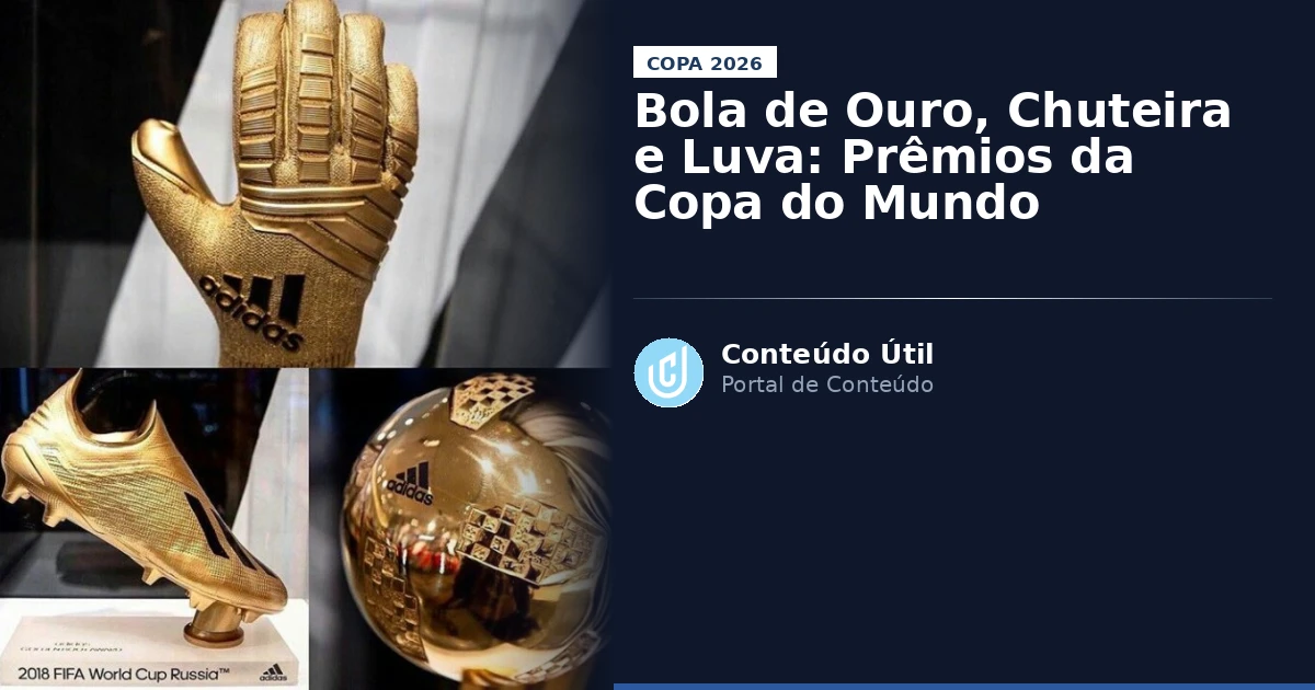 Bola de Ouro, Chuteira e Luva: Prêmios da Copa do Mundo | Conteúdo Útil