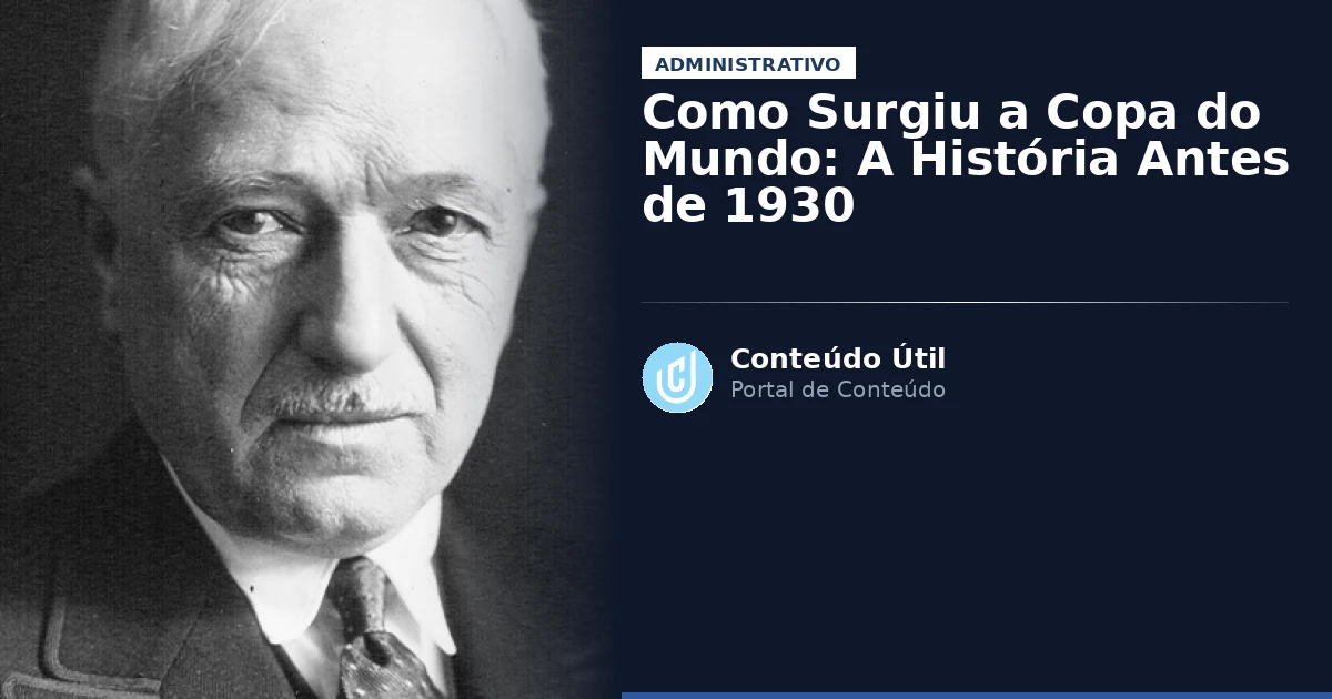 Como Surgiu a Copa do Mundo: A História Antes de 1930 | Conteúdo Útil