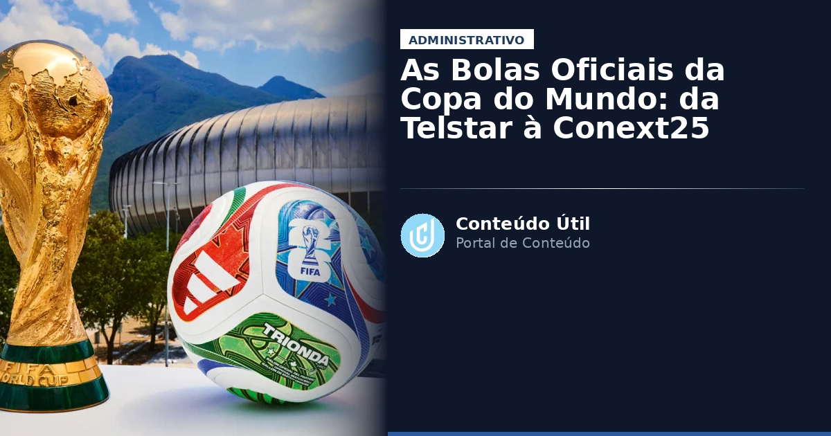 As Bolas Oficiais da Copa do Mundo: da Telstar à Conext25 | Conteúdo Útil