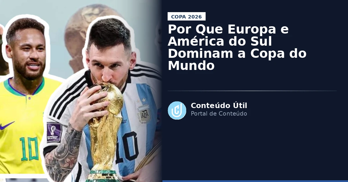 Por Que Europa e América do Sul Dominam a Copa do Mundo | Conteúdo Útil