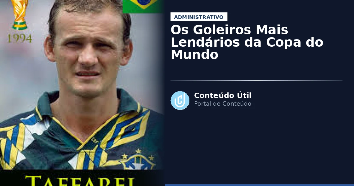 Os Goleiros Mais Lendários da Copa do Mundo | Conteúdo Útil
