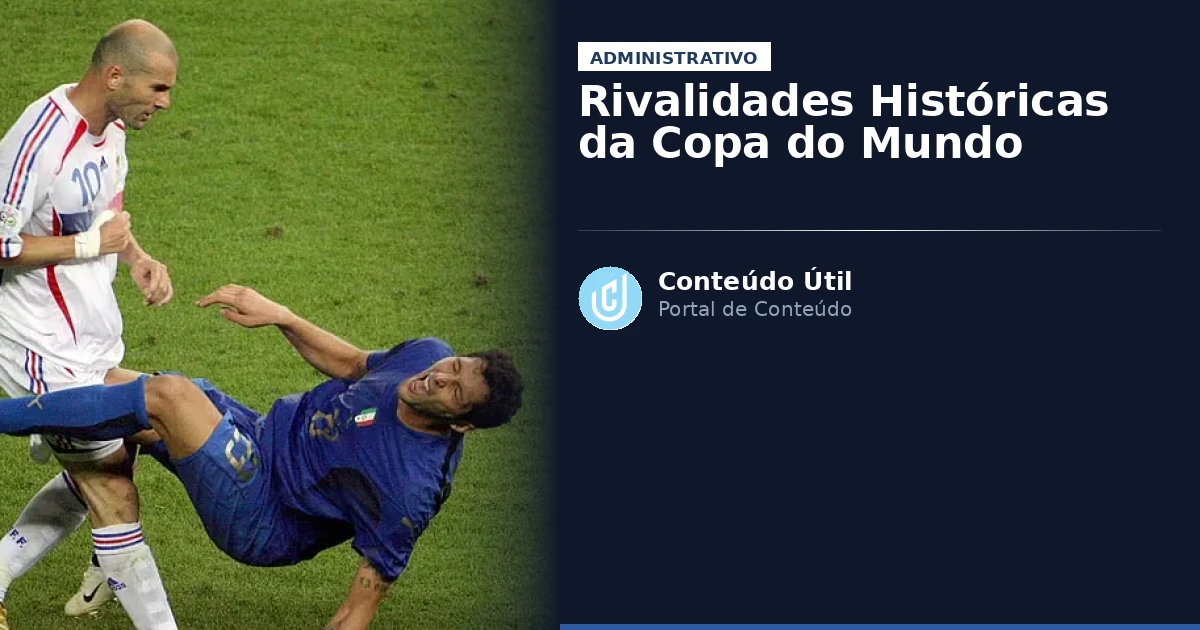 Rivalidades Históricas da Copa do Mundo | Conteúdo Útil
