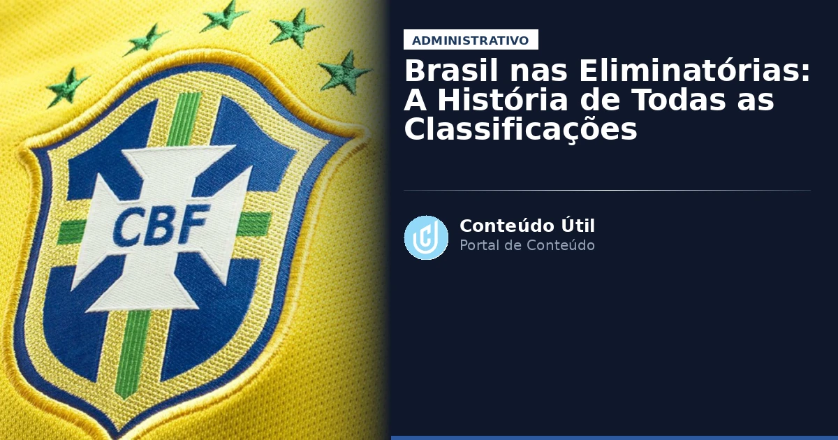 Brasil nas Eliminatórias: A História de Todas as Classificações | Conteúdo Útil