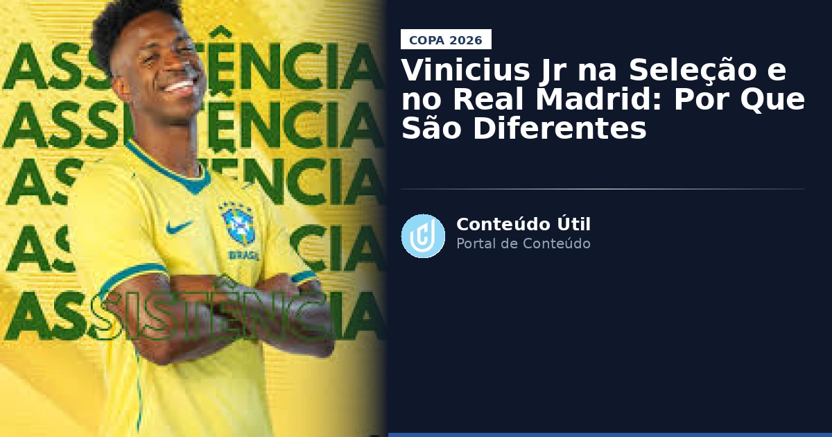 Vinicius Jr na Seleção e no Real Madrid: Por Que São Diferentes | Conteúdo Útil