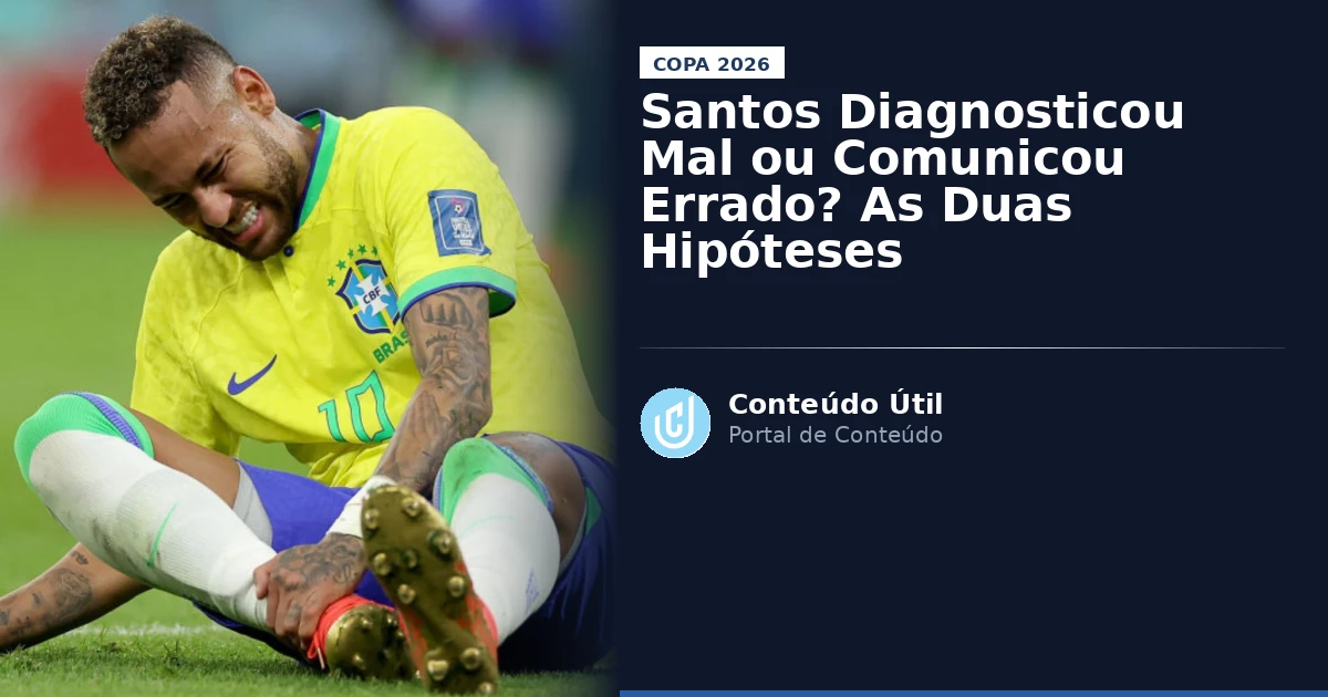 Santos Diagnosticou Mal ou Comunicou Errado? As Duas Hipóteses | Conteúdo Útil