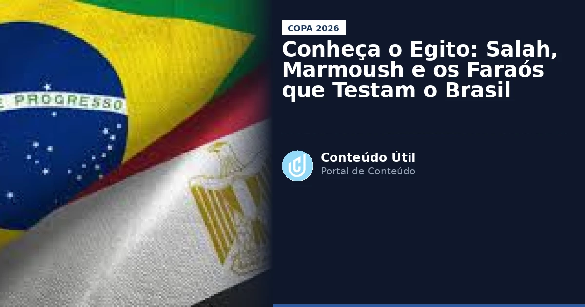 Conheça o Egito: Salah, Marmoush e os Faraós que Testam o Brasil | Conteúdo Útil