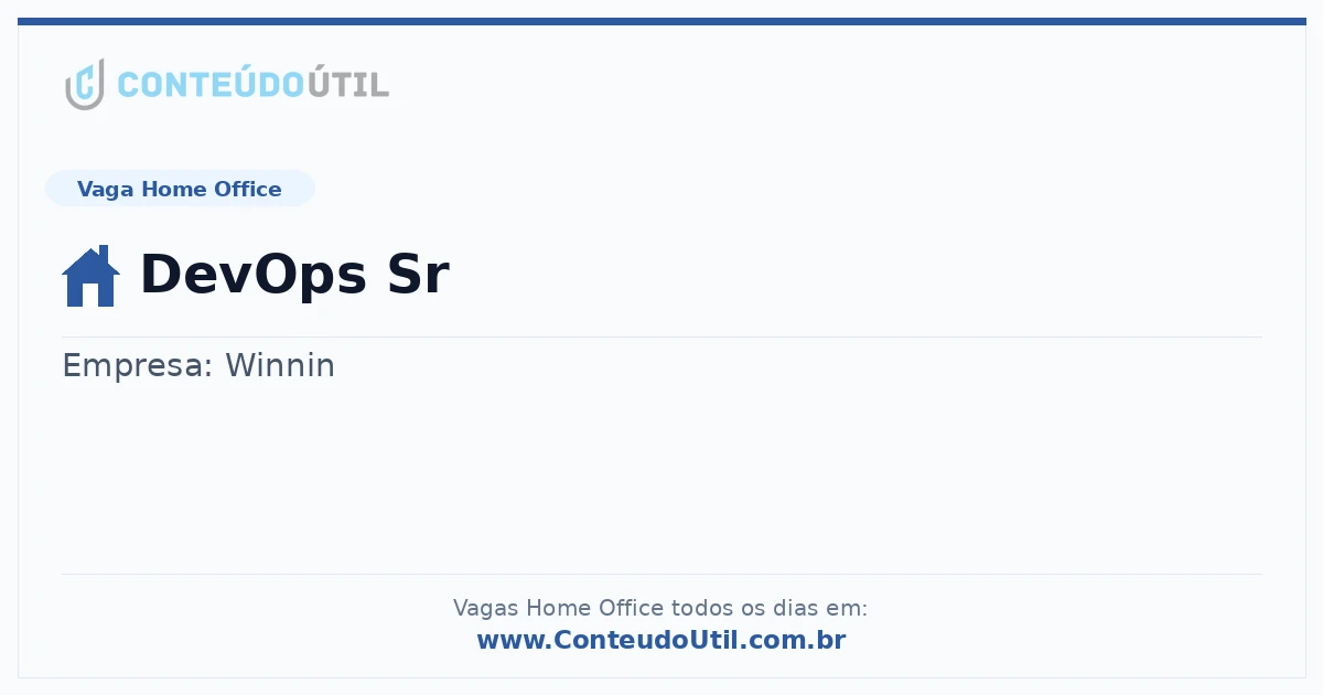 Vaga Home Office: DevOps Sr | Quero Home