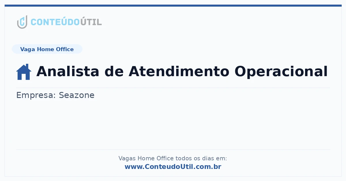 Vaga Home Office: Analista de Atendimento Operacional | Quero Home