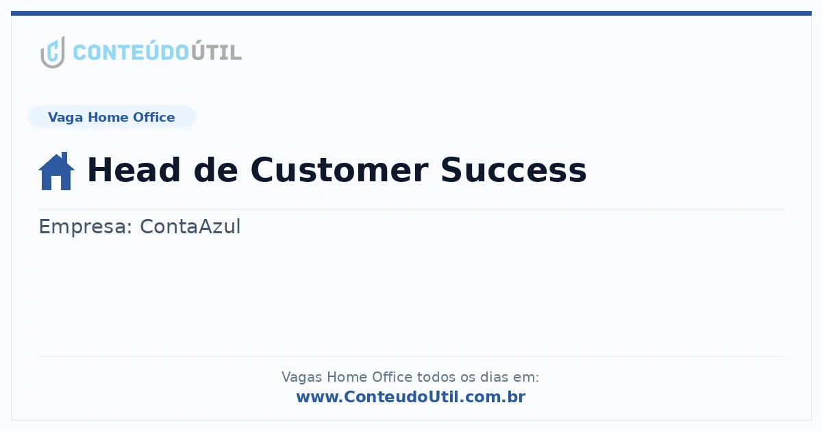 Vaga Home Office: Head de Customer Success | Quero Home