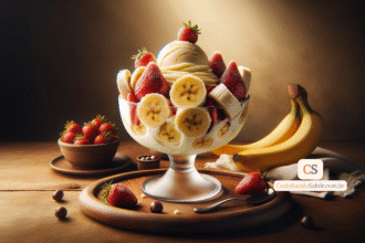 Receita de Sorvete Caseiro de Banana e Morango