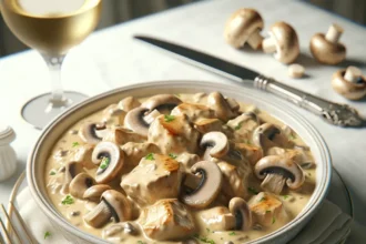 Receita de Strogonoff de Frango Cremoso com Champignon