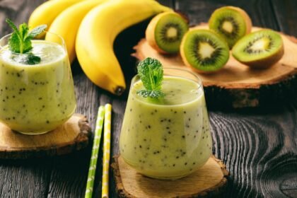 Receita de Smoothie de Kiwi e Chia