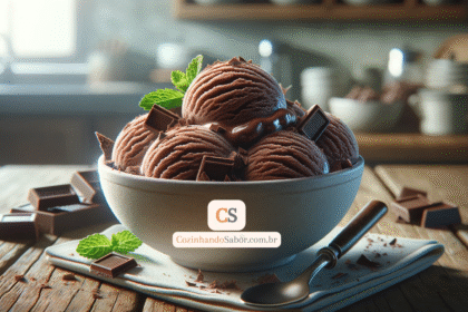 Receita de Sorvete Caseiro de Chocolate
